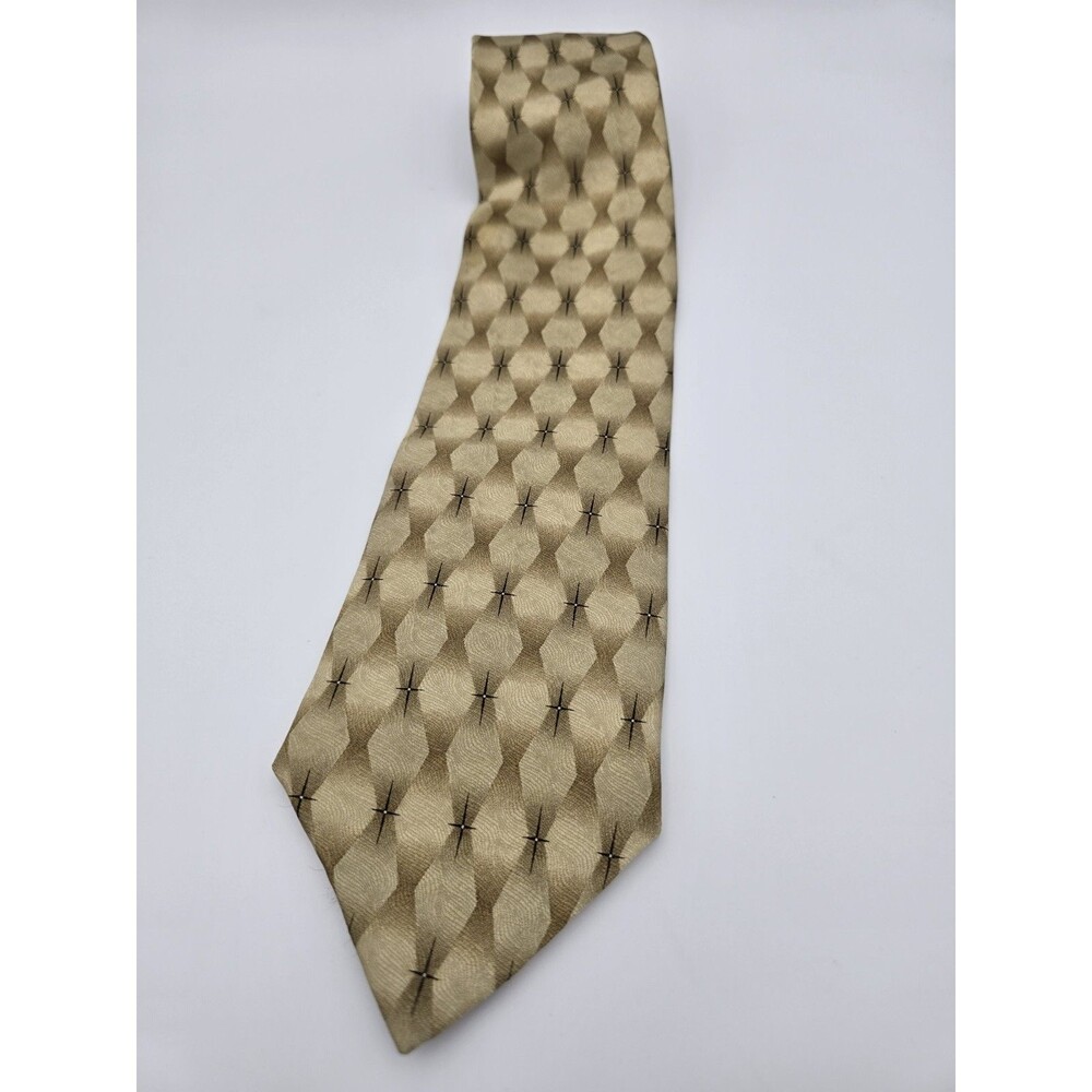 VTG Grateful Dead Space Sixteenth Set Silk Tie Gold Geometric Mulberry Neckwear